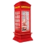Imagine Decorațiune Crăciun iluminată model cabină telefonică 105x105x260mm