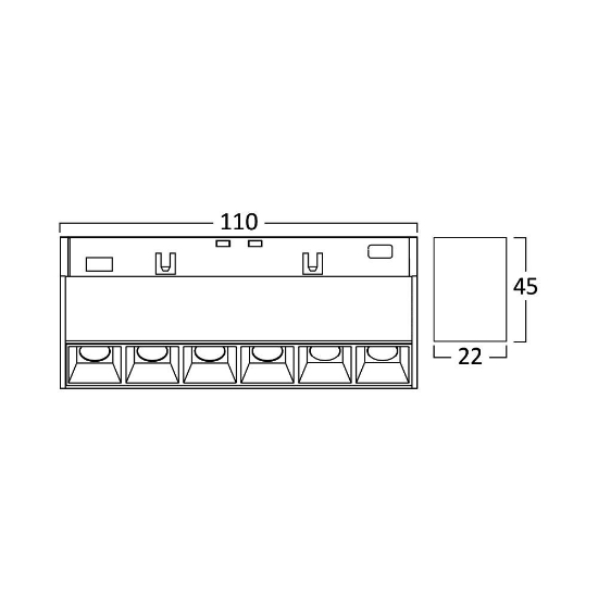 Imagine Corp LED pentru șină magnetică 6W 510lm 24° 4000K negru BD60-01111