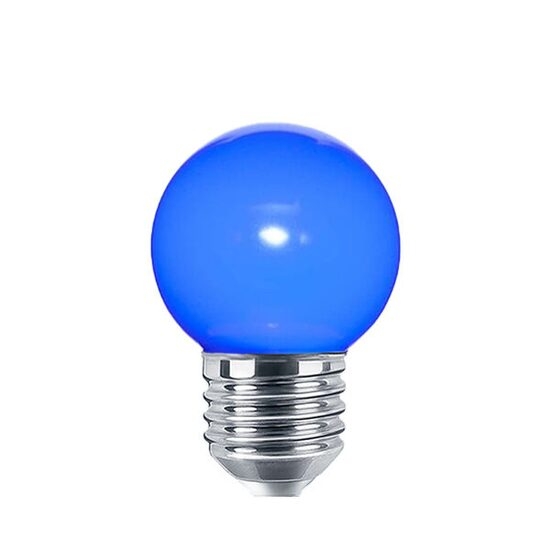 Imagine Bec LED 1W G45 E27 Albastru