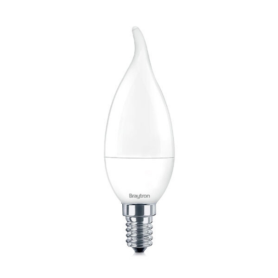Imagine Bec LED 5W tip lumanare C37 E14 3000K lumina calda 380 lm