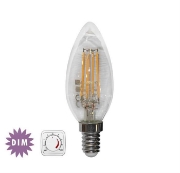 Imagine Bec LED COG lumanare 4W E14 clar lumina rece 230V dimabil