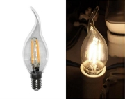 Imagine Bec LED COG ornamental 4W E14 clar lumina calda 230V