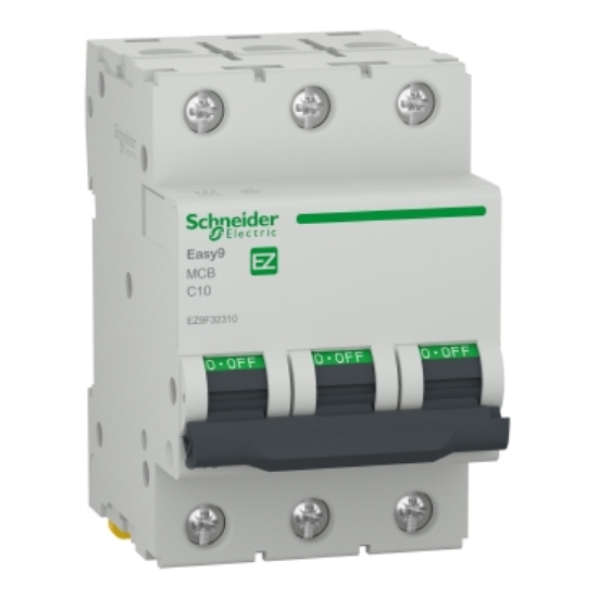 Imagine Siguranță automată modulară Schneider Electric Easy9 3P 10A 4.5kA curba C