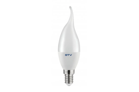 Imagine Bec LED lumanare ornamental GTV C37L E14 8W 700lm 160° lumina calda 3000K