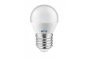 Imagine Bec LED sferic GTV G45 E27 6W 470lm 160° lumină caldă 3000K