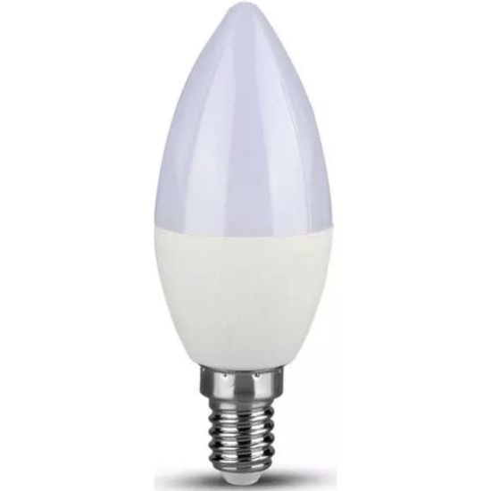 Imagine Bec LED V-TAC Lumanare E14 7W Lumina Rece