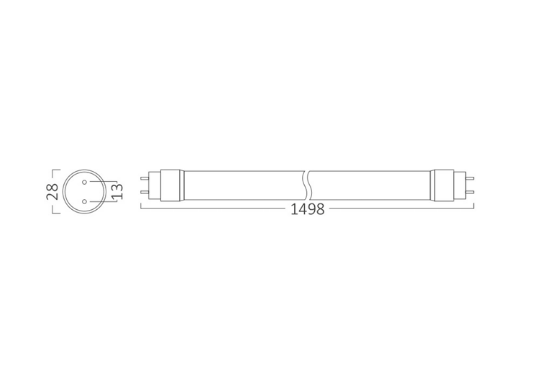 Imagine Tub LED 1500MM 24W 2400LM 6500K T8 BA52-01583
