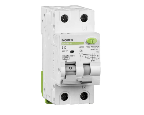 Imagine Întrerupător diferențial RCBO 25A 1P+N 100mA 6kA Tip AC Curba C - Noark Ex9BL-N 107664