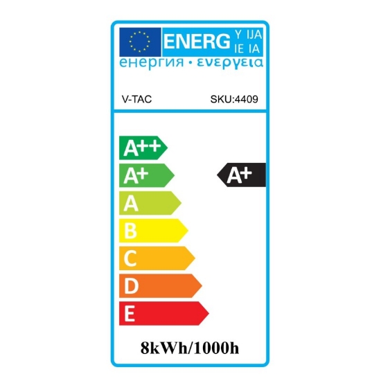 Imagine Bec LED Filament A67 E27 8W Lumină Rece VTAC 4409