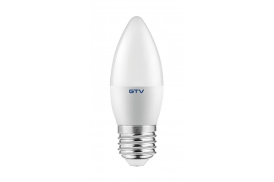 Imagine Bec LED lumânare GTV E27 6W 470lm 160° lumină caldă 3000K
