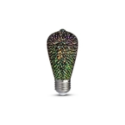 Imagine Bec LED ST64 E27 3W cu filament 3000K alb cald model 3D