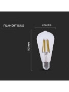 Imagine Bec LED ST64 E27 4W cu filament 3000K model Edison
