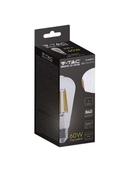 Imagine Bec LED ST64 E27 4W cu filament 3000K model Edison