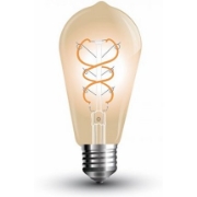 Imagine Bec LED ST64 E27 5W cu filament, reglabil 2200K alb cald