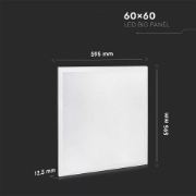 Imagine Panou LED V-TAC 40W 600x600 PMMA 120Lm/W VT-6060-6 4000K 4950lm 2160246