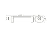 Imagine Corp de iluminat liniar LED 40W 6500K 4500LM IP65 Proline-IPG-M