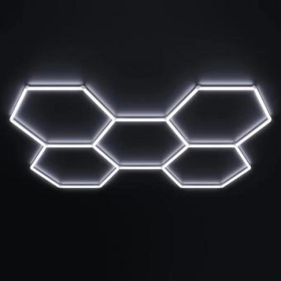 Imagine Tavan LED Honeycomb Set 5 Hexagoane 2347x1641 mm 200W (II639)