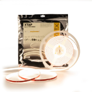 Imagine Banda LED dublu-adezivă pentru interior/exterior Arelux Xtap COB, 220V, 12W/m, 1028 lm/m, lumină neutră, IP65 rola 5m