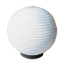 Imagine GLOB 25CM ALB STRIAT CU SUPORT C-NF1827.25A
