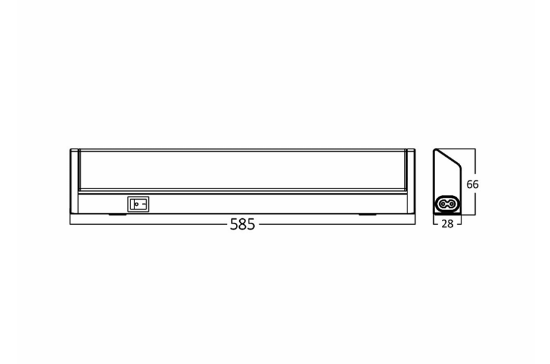 Imagine Corp de iluminat LED pentru baie 10W 6500K 600MM MIRRORA BRAYTRON