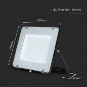 Imagine Proiector LED 200W VTAC Chip Samsung 6500K Negru 21419