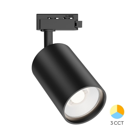 Imagine Spot LED pe șină P30, Negru, 3 în 1, 30W, 2960lm, Monofazic BR-BD40-00681
