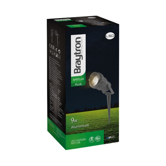 Imagine Spot LED pentru grădină 9W 230V 3000K IP65 Negru BR-BT25-00102