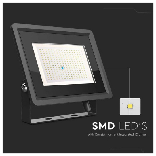 Imagine Proiector LED V-TAC SMD Slim 200W Lumină Rece Negru Seria F 6734