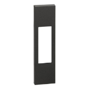 Imagine Placă pentru priză standard italiană, 1 modul, negru, Bticino Living Now KG02