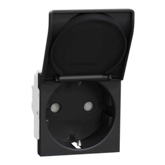 Imagine Priză Schuko 2P+E 16A cu capac, antracit NU303754TA