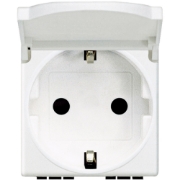 Imagine Priză Schuko Bticino Matix cu capac, 2 module, 16A, alb AM5440/2P