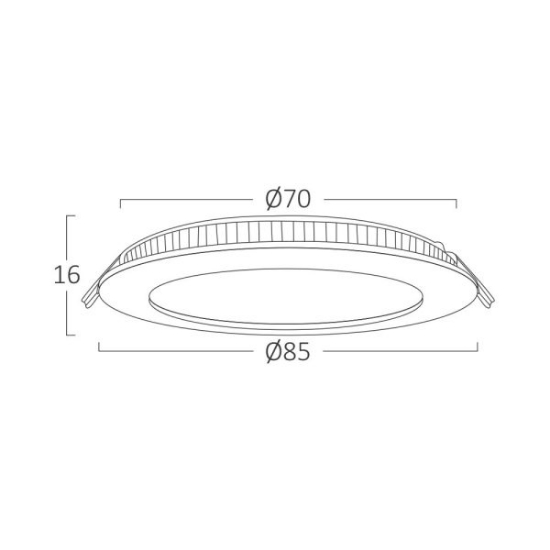 Imagine Spot LED rotund 3W 150LM 3000K BRAYTRON BR-BP01-30300
