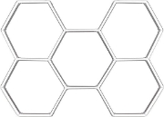 Imagine Tavan LED Honeycomb Set 5 Hexagoane 2347x1641 mm 200W (II639)