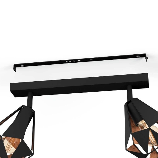 Imagine Plafonieră Carlton-7 2 IP20 cupru antichizat/negru EGL 43716