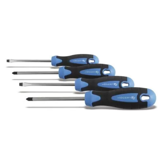 Imagine Set șurubelnițe electrice drepte și cruce HOEGERT oțel S2 4 piese/set