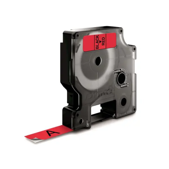 Imagine Bandă de etichetare compatibilă Dymo D1 9mm x 7m negru/roșu