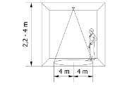 Imagine Senzor de mișcare CR-12, max. 2000W, AC220-240V, 50/60Hz, 360°, max. 8m, IP65