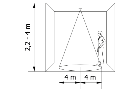 Imagine Senzor de mișcare CR-12, max. 2000W, AC220-240V, 50/60Hz, 360°, max. 8m, IP65