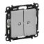 Imagine Intrerupator cap-scara cu lumina de control Valena Life - 10 AX - 250 V~ - cu placa - alb