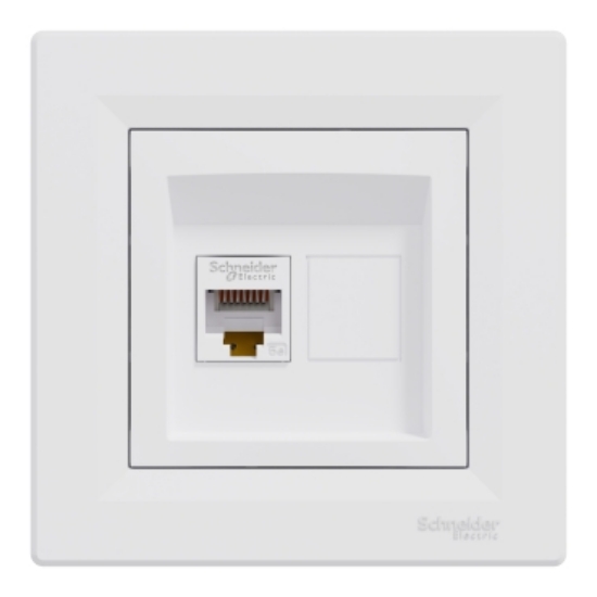 Imagine Priză de date RJ45 Cat.5E UTP alb Asfora