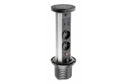 Imagine Priză încorporabilă în mobilier Camino 2x Schuko, USB-A, USB-C, Inducție, cablu 1.5 m, negru, GTV
