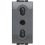 Imagine Priză Italia Living Light Bticino 10/16A 1M, culoare antracit L4180