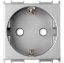 Imagine Priză Schuko cu protecție pentru copii, metalică, albă, 2M Panasonic