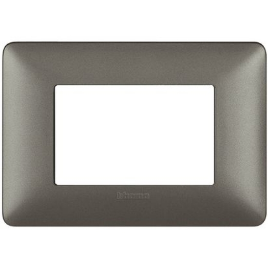 Imagine Placă Bticino Matix 3 module, culoare iron AM4803MIR