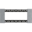Imagine Rama ornament 6 module Bticino Living Now, finisaj MOON KA4806NW