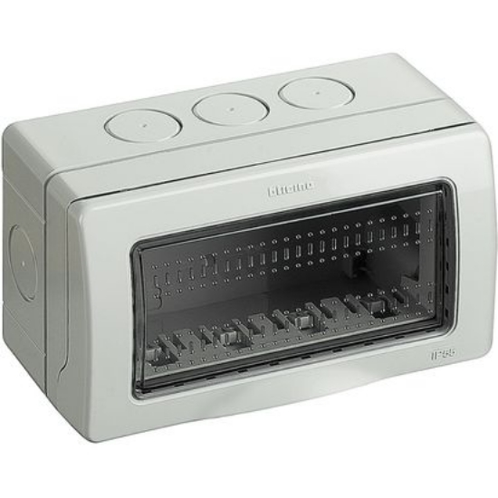 Imagine Doza cadru 4 module Matix Bticino 25504, montaj aparent, IP55 25504
