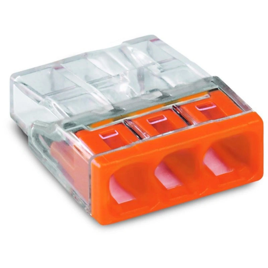 Imagine Clema de legătură rapidă WAGO 2273-203, 3x 0,5-2,5 mm², transparentă