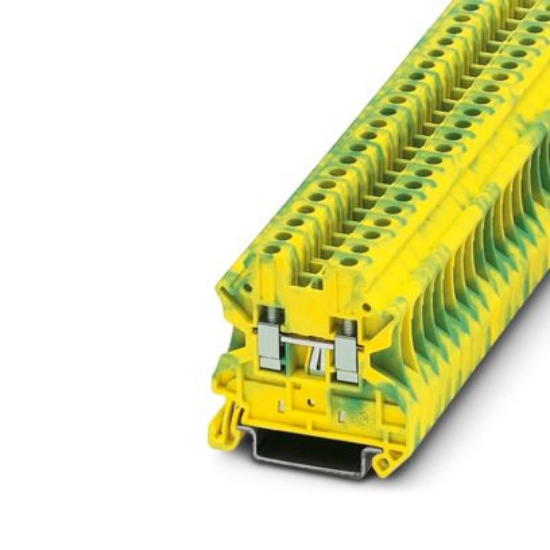 Imagine Conector șină DIN Phoenix Contact verde/galben 4mm²