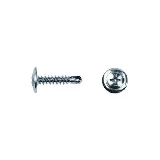 Imagine Șurub autoforant cu cap plat și șaibă, PH2, oțel, RAL 9002, 4.2 x 19 mm, 1000 bucăți