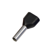 Imagine Pini dubli negri pentru cablu 2x1,5mm